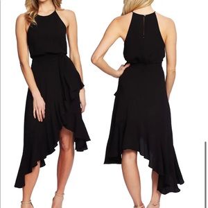 CeCe Asymmetrical Cascading Ruffle Hem Dress - New With Tags